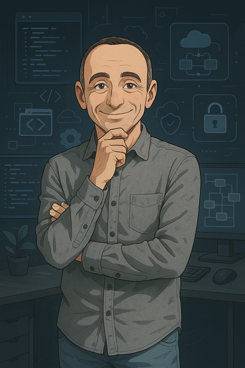 Developer in 3D glasses